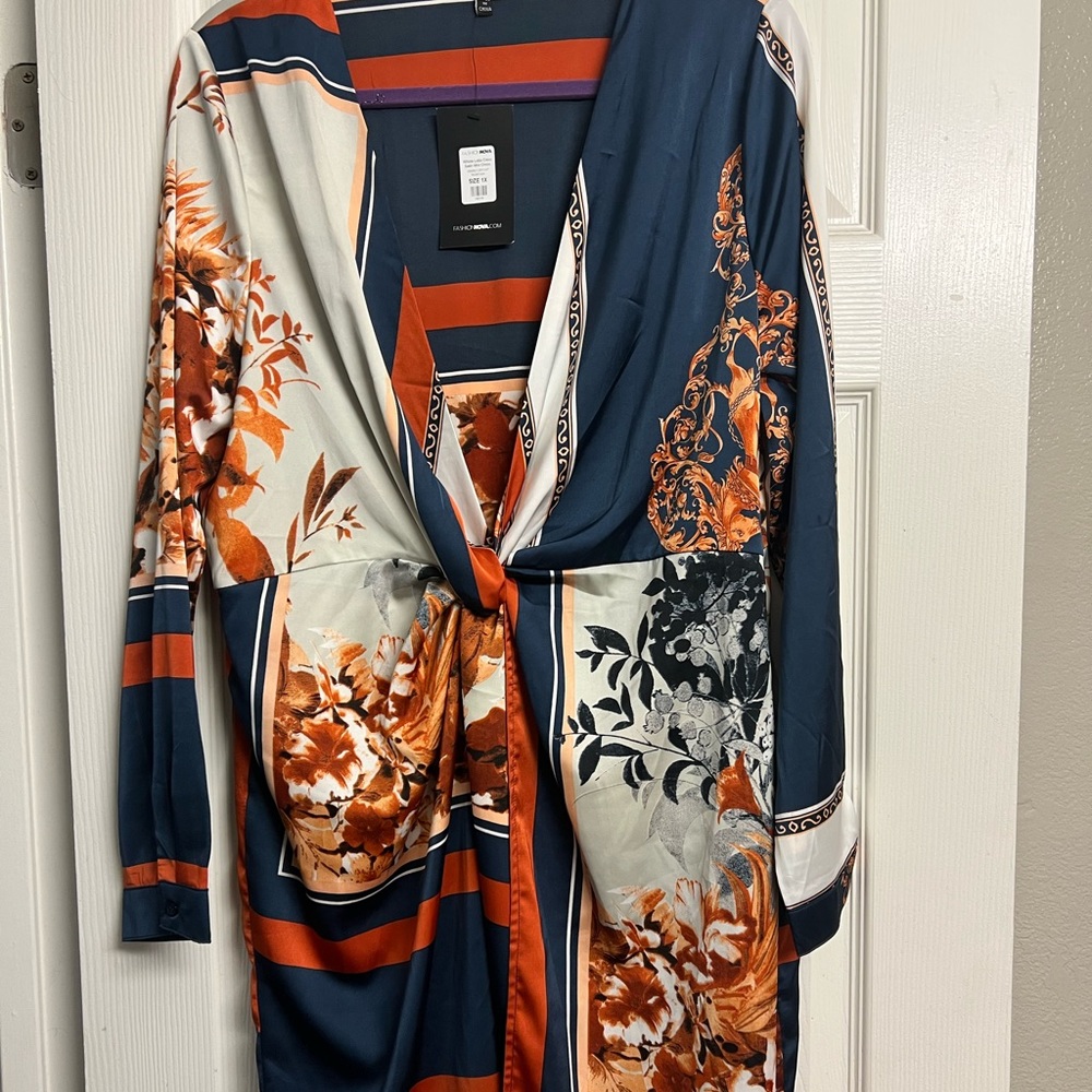 Sexy new front knot dress fashion nova